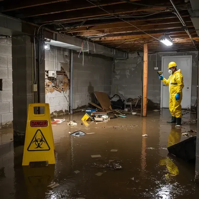 Flooded Basement Electrical Hazard in Fort Hall, ID Property