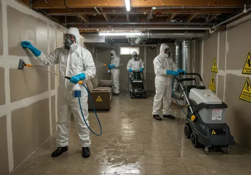 Basement Moisture Removal and Structural Drying process in Fort Hall, ID